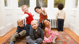 Kids on Oriental Rug